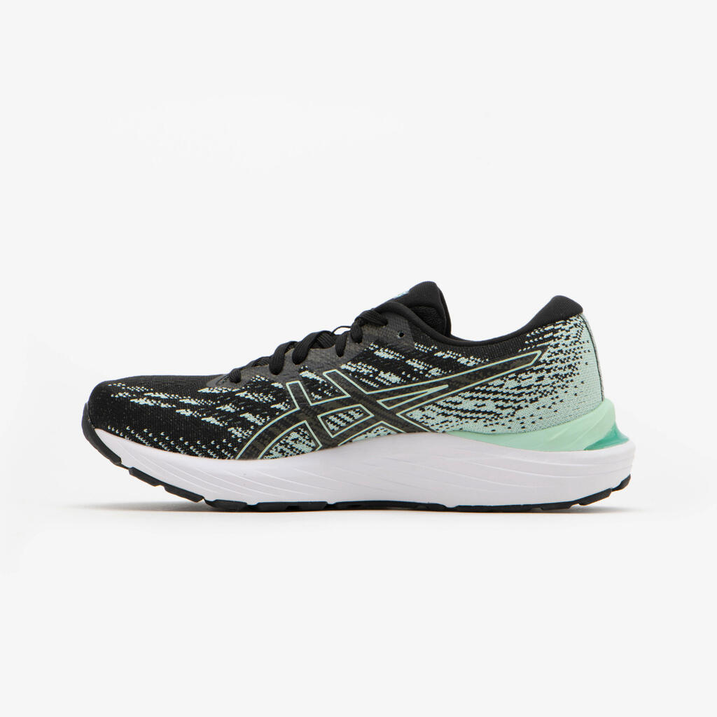 WOMEN'S ASICS GEL-STRATUS 3 RUNNING SHOES - BLACK/GREEN