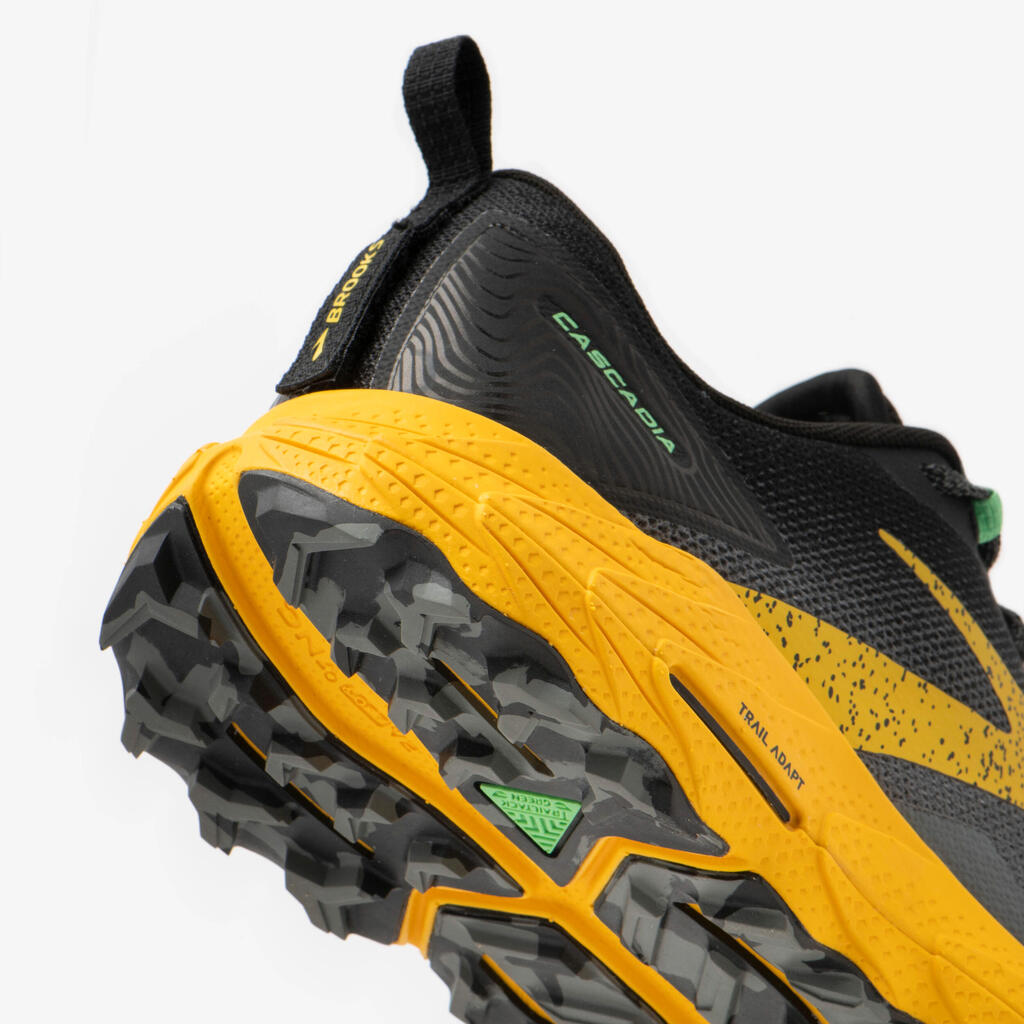 Vīriešu taku skriešanas apavi “Brooks Cascadia 17”, dzelteni/pelēki