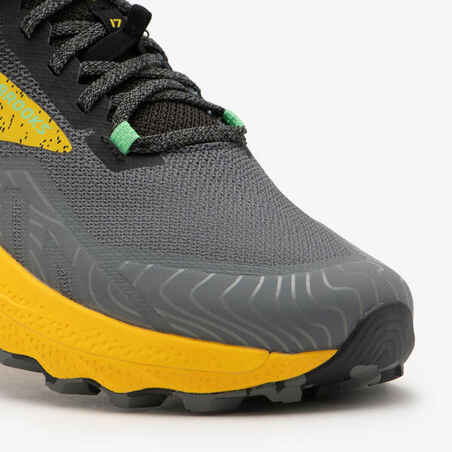 BROOKS RUNNING CASCADIA 17 MEN'S TRAIL RUNNING SHOES - YELLOW/GREY