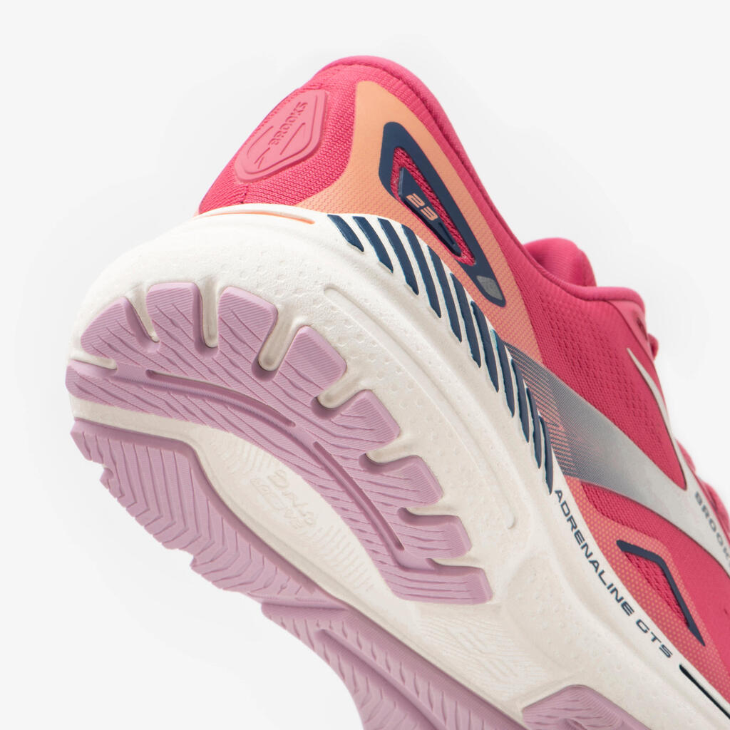 Sieviešu šosejas skriešanas apavi “Brooks Adrenaline GTS 23”, rozā SS24