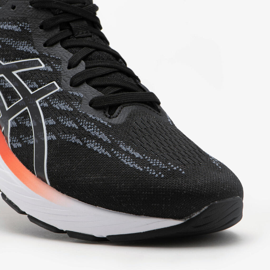 MEN'S ASICS GEL-STRATUS 3 RUNNING SHOES - BLACK WHITE