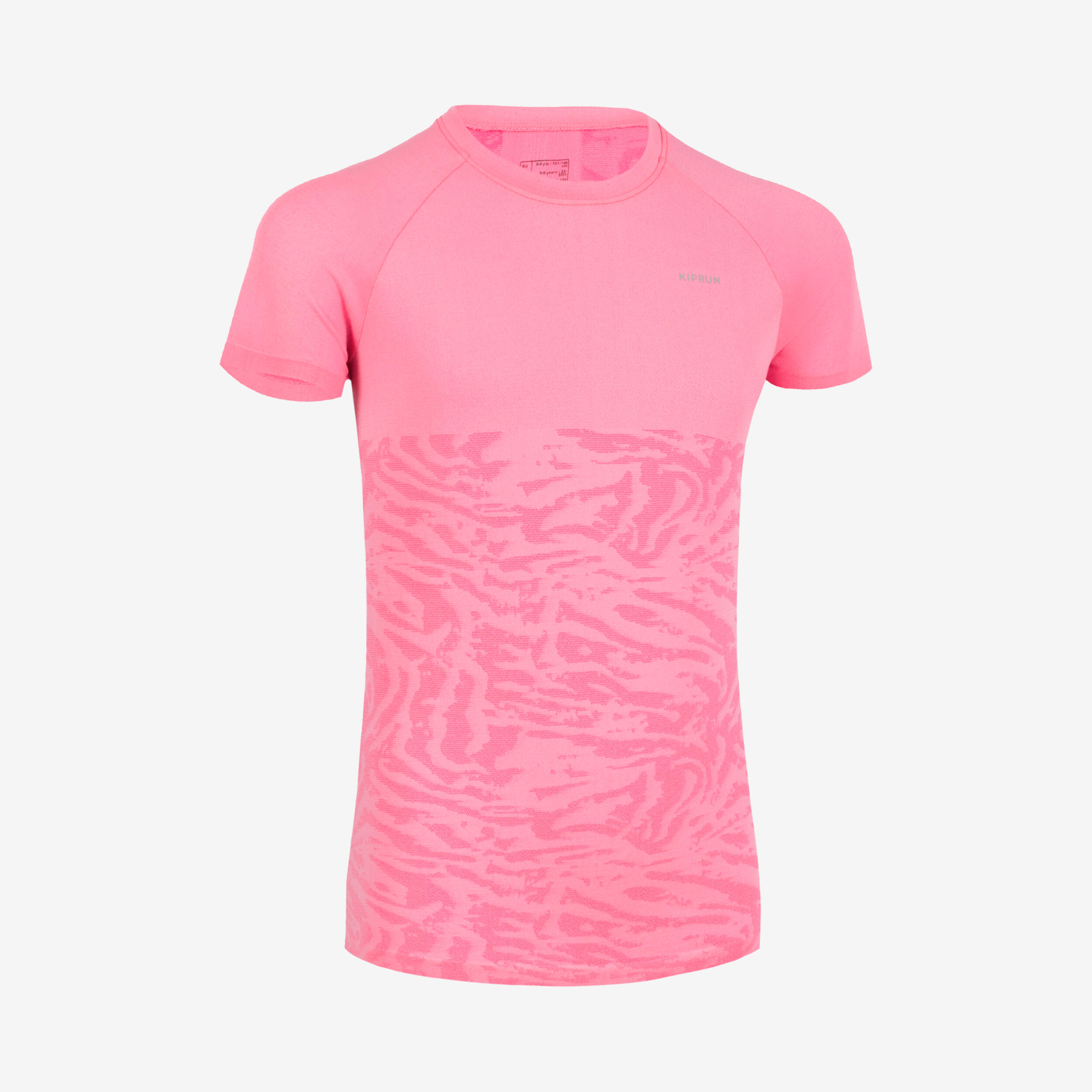 Girl's seamless running T-shirt - KIPRUN CARE 900 pink