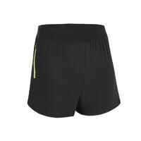 Kid's KIPRUN DRY+ 900 running shorts - black and neon yellow