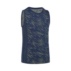 Kids' seamless KIPRUN light 900 running tank top - navy yellow