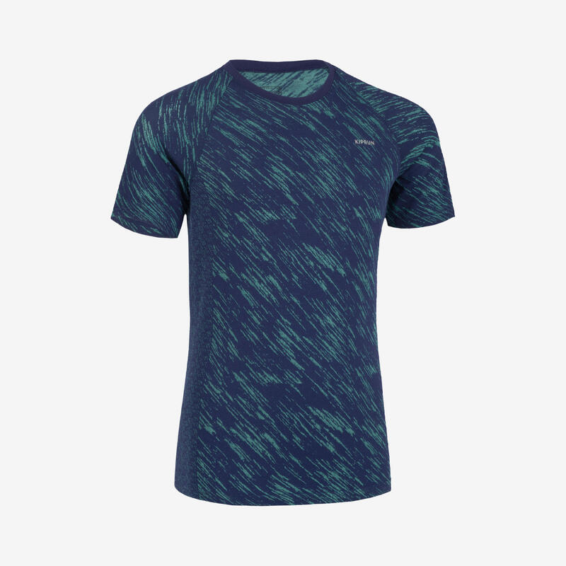 Ultralicht hardloopshirt voor kinderen Light 900 marineblauw/groen