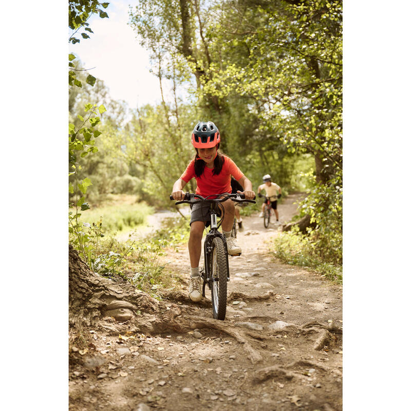 Bicicletă MTB Rockrider Explore 120 20" Alb-Portocaliu Copii 6-9 ani