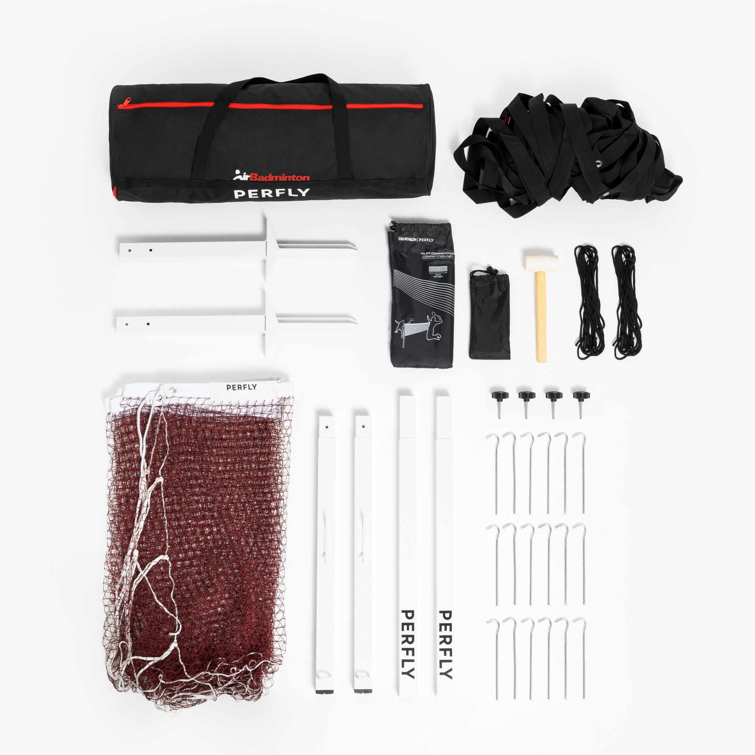 Kit air badminton poteaux filet (sable et herbe) 3/12