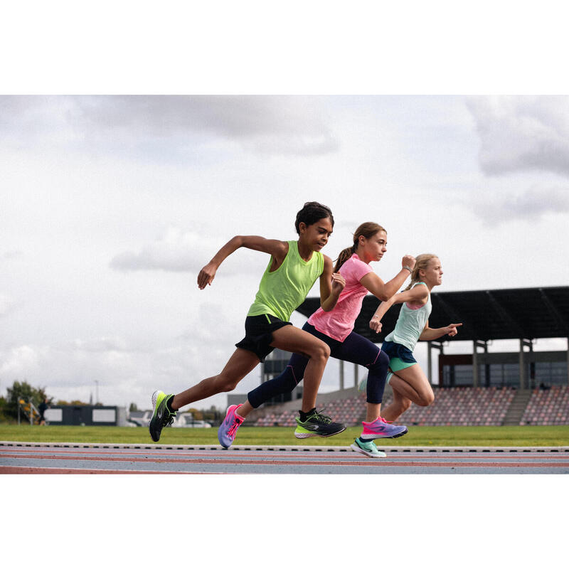 Calçado de corrida criança - KIPRUN K500 FAST violeta e rosa