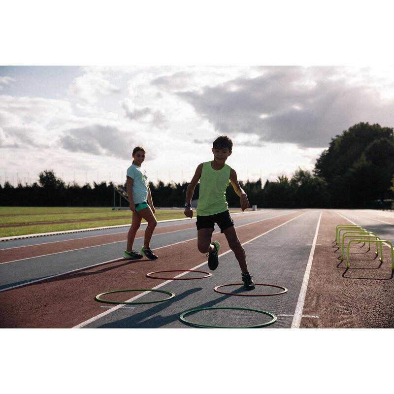 Hardloopschoenen voor kinderen K500 Fast zwart geel