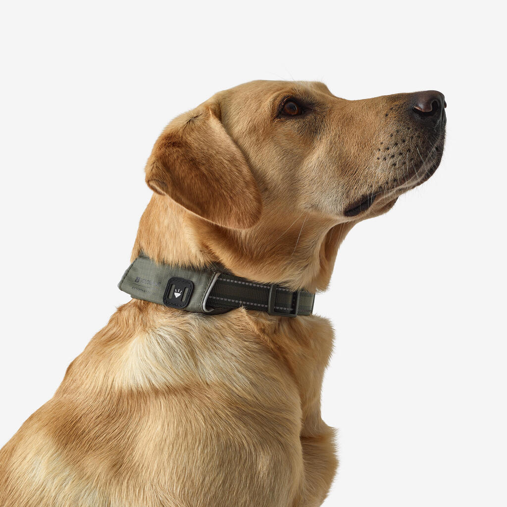 DOG COLLAR OUTDOOR KHAKI 500 ECO-DESIGNED