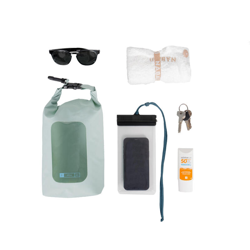 Wasserfeste Tasche 2,5 L mit Schutzart IPX4 und Sichtfenster.