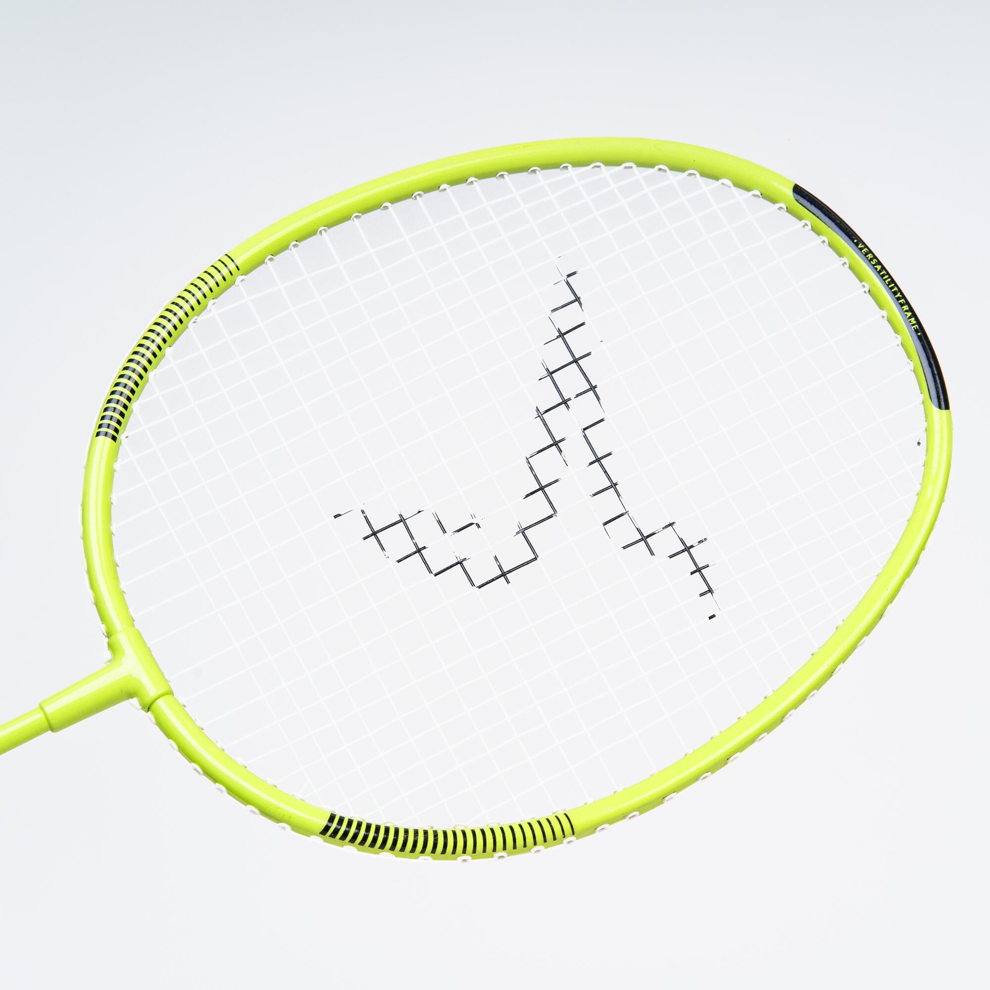 Kids Badminton Racket 85g Aluminium BR 100 Green