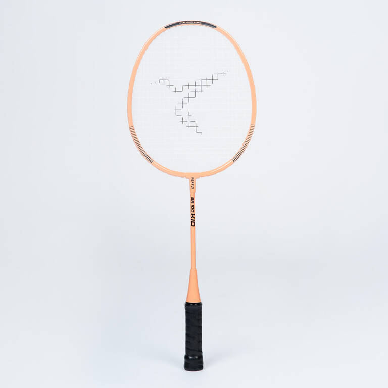 Kids Badminton Racket 85g Aluminium BR 100 Orange