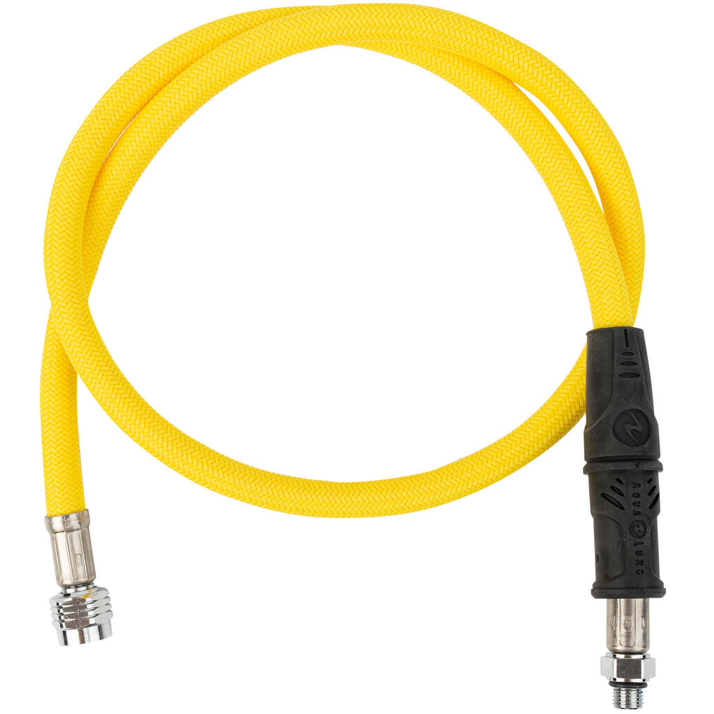 Medium pressure braided hose Aquaflex yellow 1.0 metre 3/8''