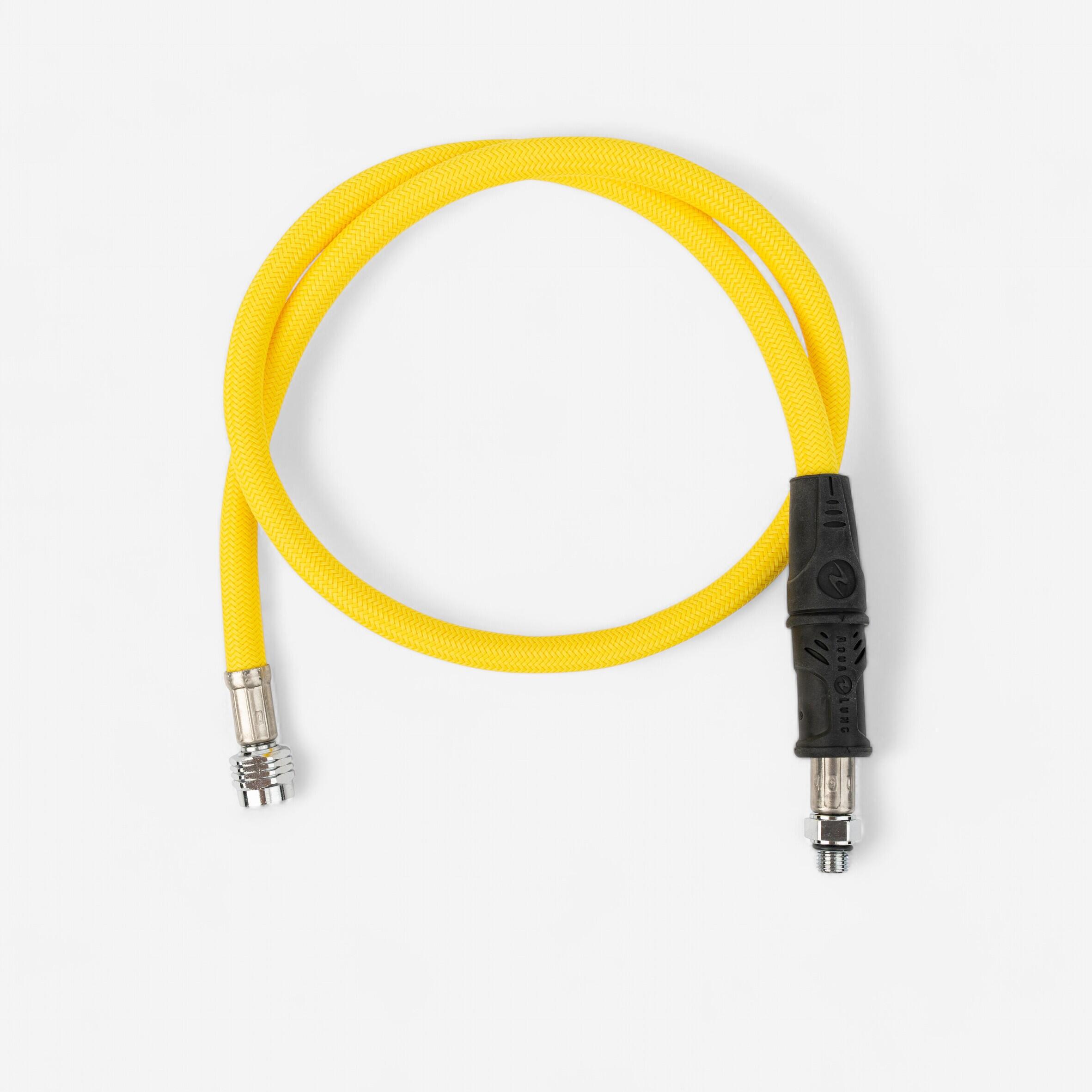 Aqualung - Flexible Moyenne Pression Tressé Aquaflex Jaune 1,0 Mètre 3/8'' - Flexible De Pression De Plongée - Sav Sports D'eau - Jaune - Taille