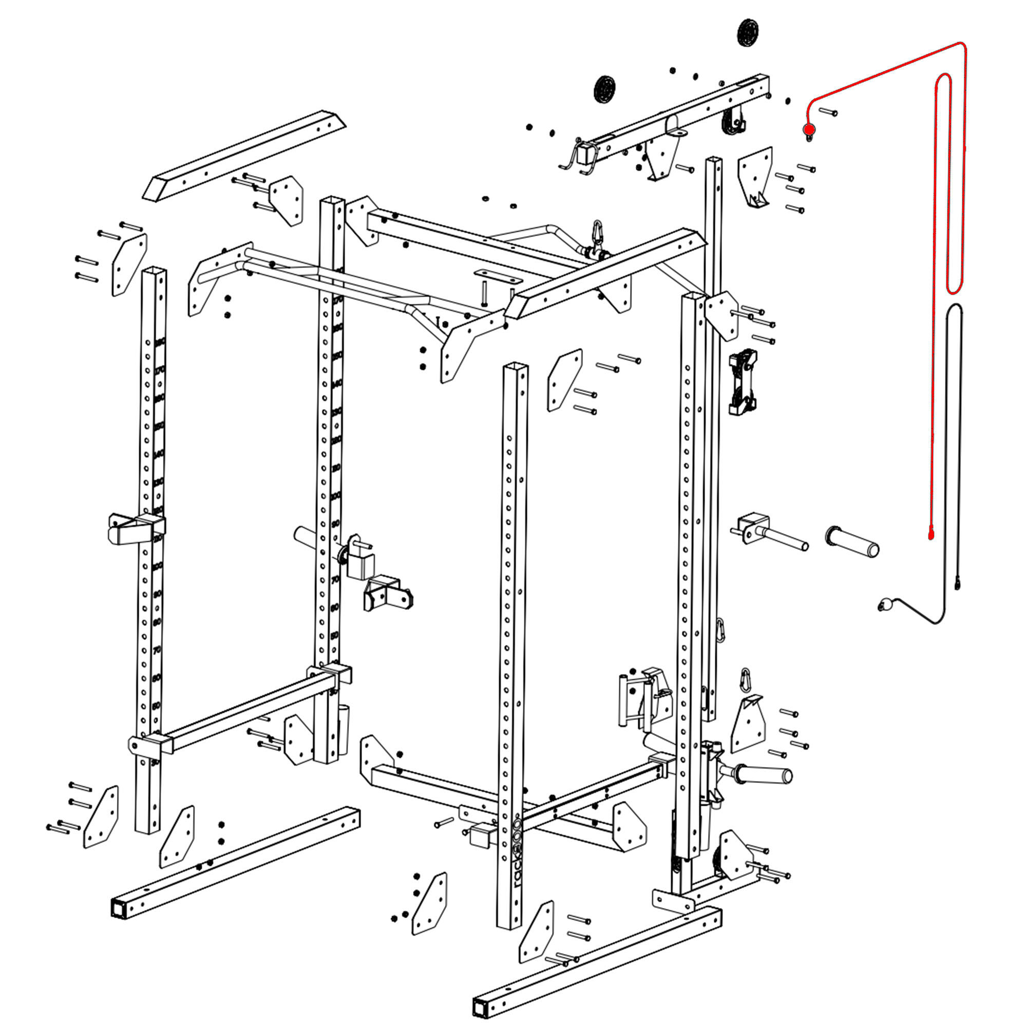 Kabelzug oben - Rack 900 3/9