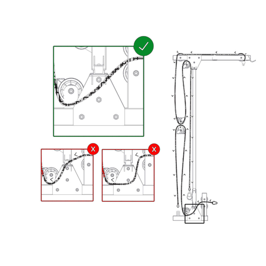 Spodnji kabel D 2650 mm ⌀5 mm – nadomestni del za Power Rack 900