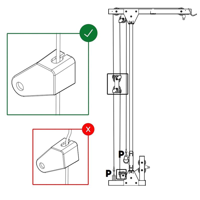 Bovenste kabel L4300mm ⌀5mm reserveonderdeel voor Power Rack 900