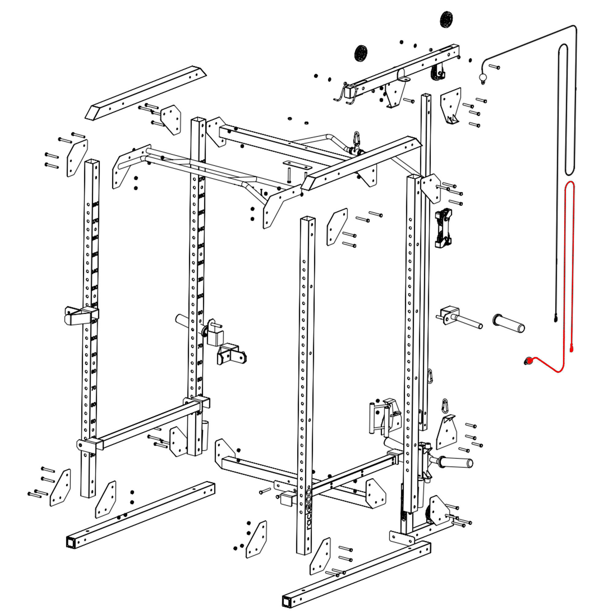 Kabelzug unten - Rack 900 3/9