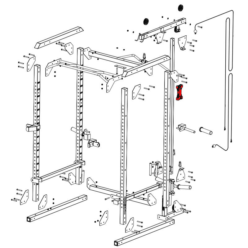 Çift Orta Makara - Power Rack 900 Kas Geliştirme Standı İçin Yedek Parça