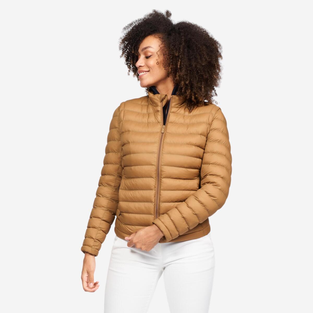 Doudoune golf manches longues Femme - CW900 Heatflex marron