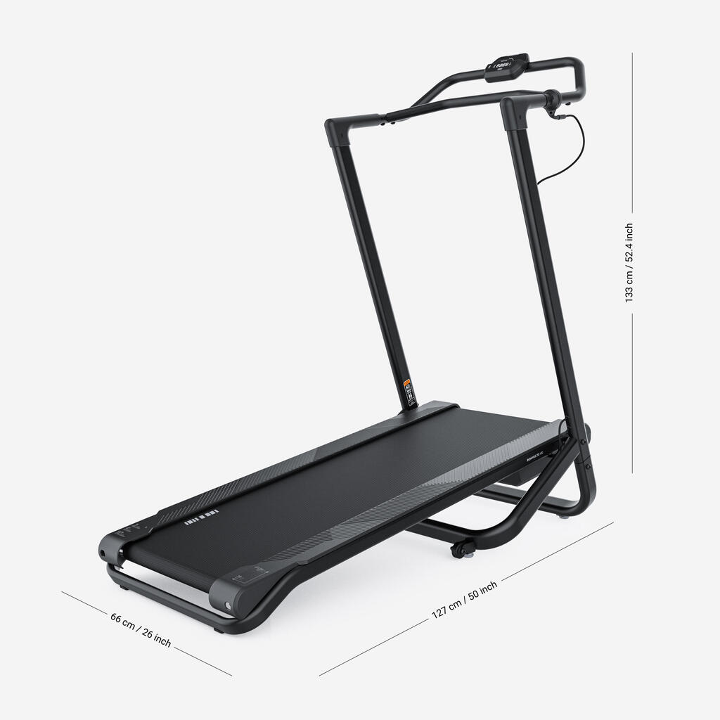 38 x 120 cm Adjustable Resistance Smart Non-Motorised Walking Treadmill TS100