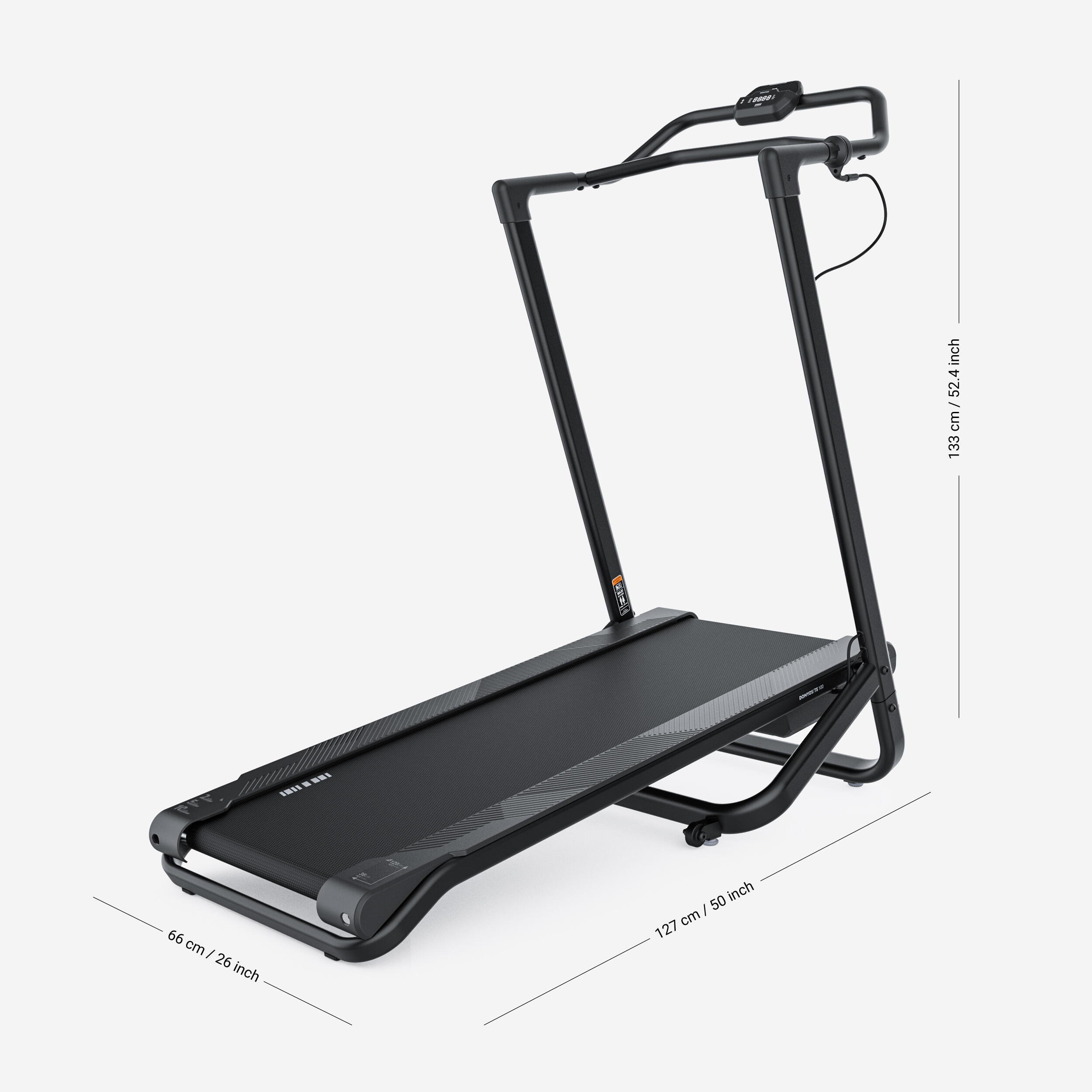 38 x 120 cm Adjustable Resistance Smart Non Motorised Walking Treadmill TS100