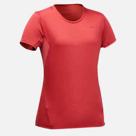 Camiseta de montaña y trekking  manga corta Mujer Quechua MH100