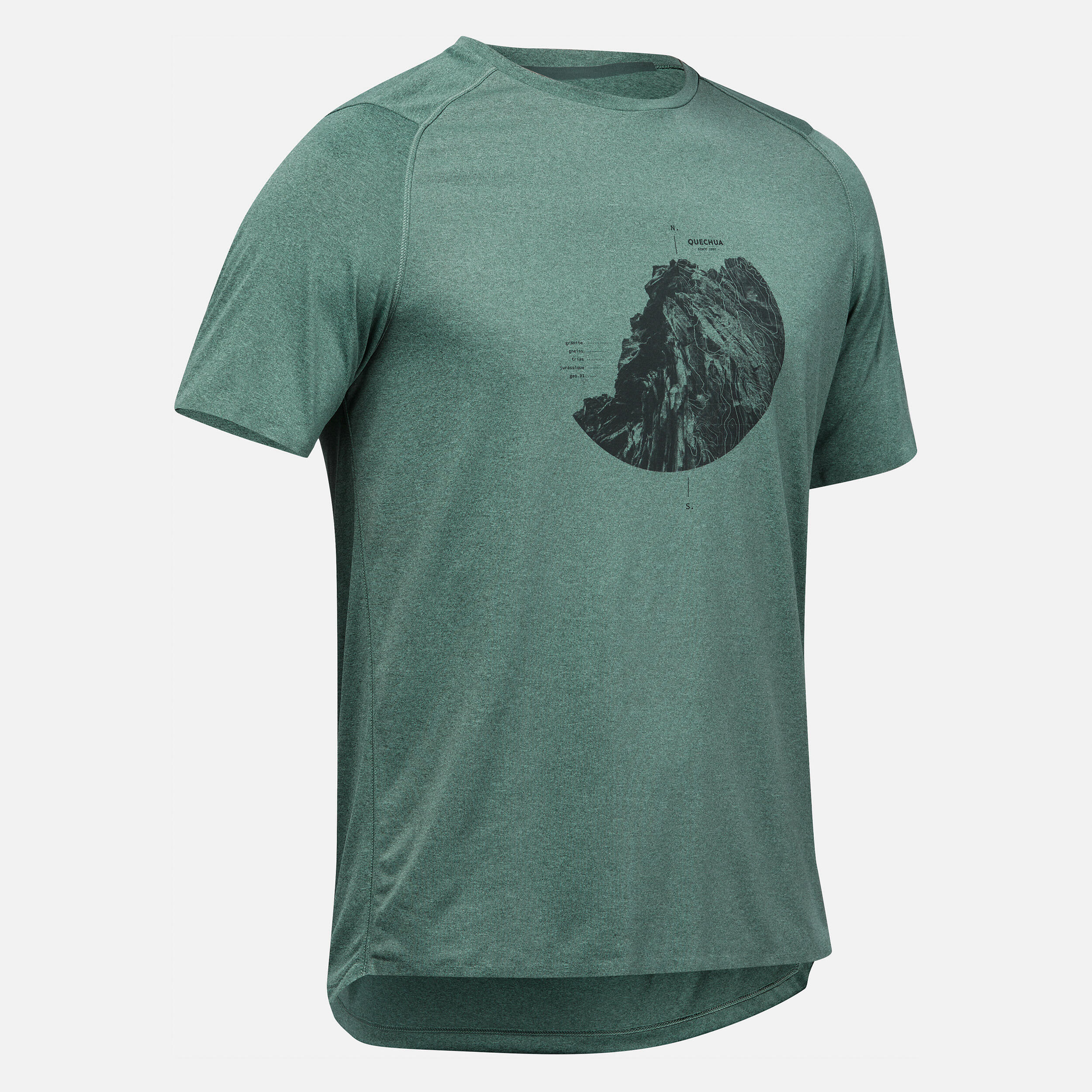 Camiseta de montaña y trekking manga corta Hombre Quechua MH500 5/6