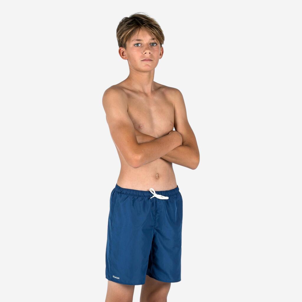 Boardshorts Kinder Jungen 100 hellblau