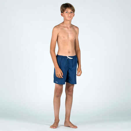 Berniukų maudymosi šortai „100“, tamsiai mėlyni
