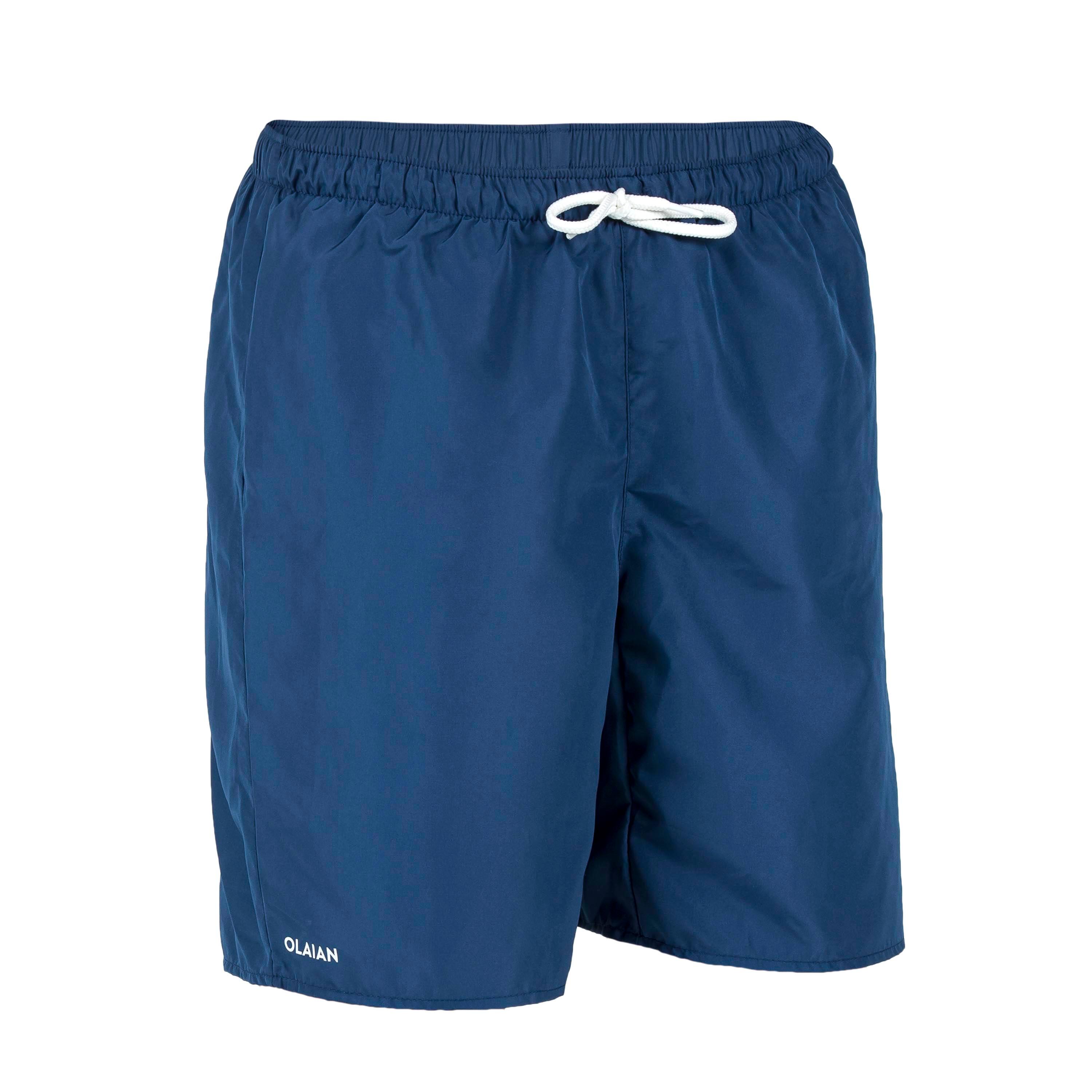 Boy's swim shorts -100 navy blue 1/5