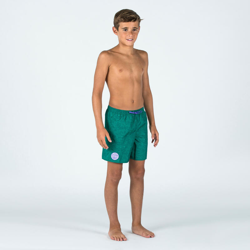 Costume mare ragazzo 100 SURFCANVAS verde