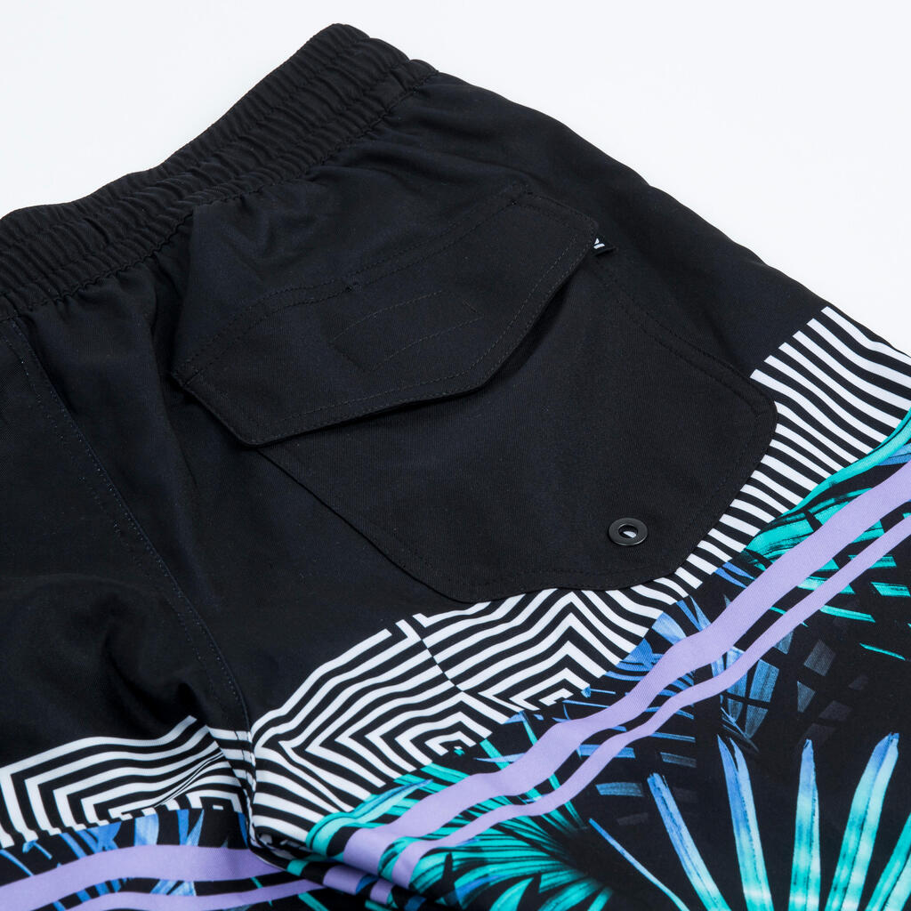 Short de bain garçon - 500 palmsand noir