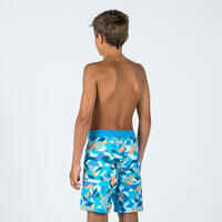 Boy's swim shorts - 550 Softgeo blue