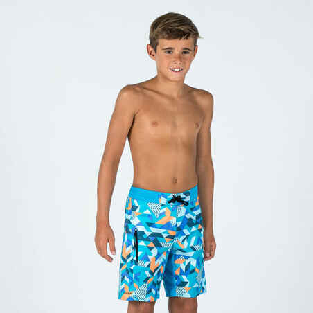 Boy's swim shorts - 550 Softgeo blue