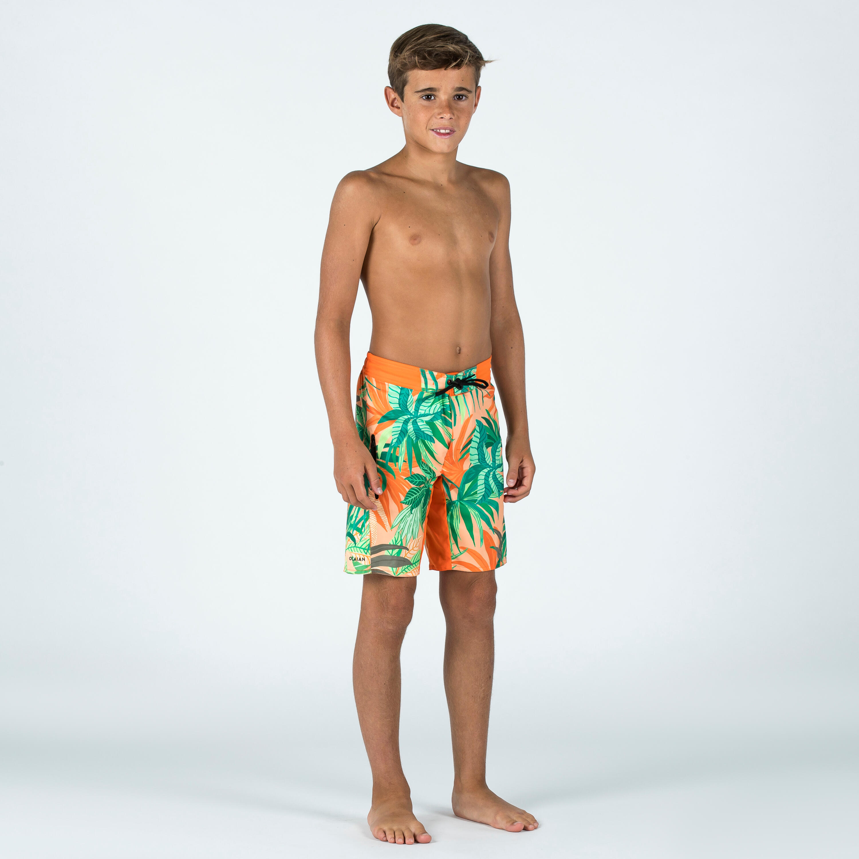 Boy's swim shorts - 550 Canopy orange 5/5