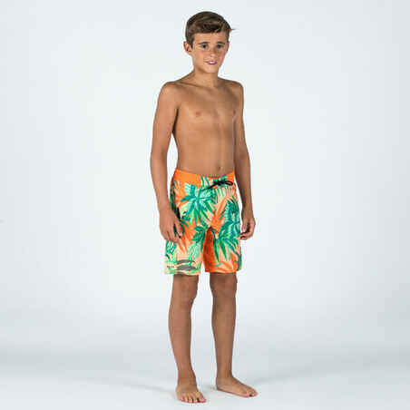 Boy's swim shorts - 550 Canopy orange