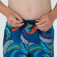 Boy's swim shorts - 100 banana blue
