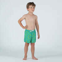 Boy's swim shorts - 100 sign blue green