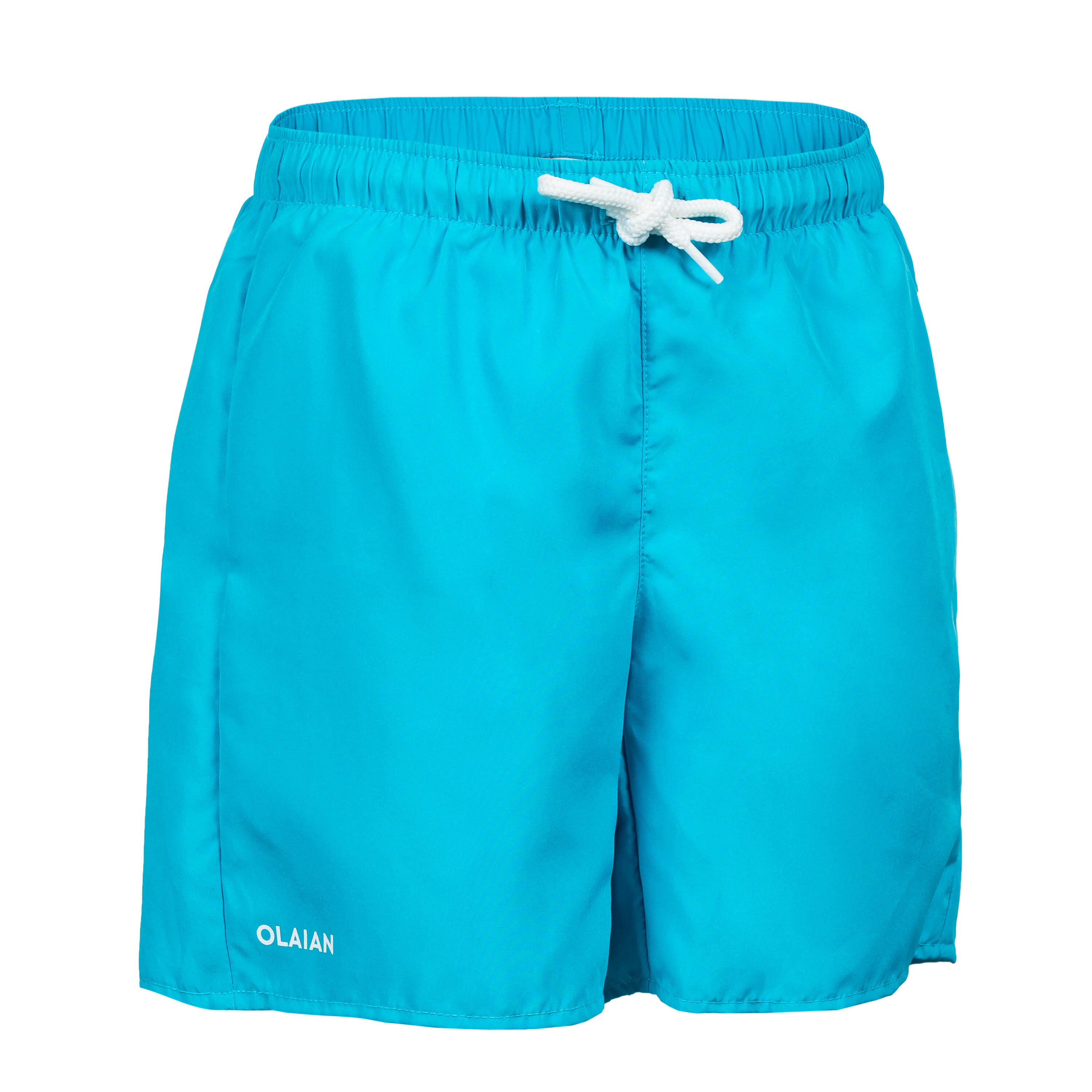 Boy's swim shorts - 100 sky blue 1/4