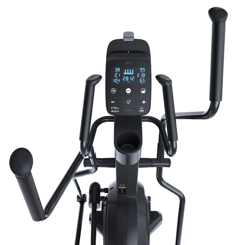 Elliptique roue avant pliable auto alimente connecte Challenge Elliptical pour les clubs et collectivites Decathlon Pro
