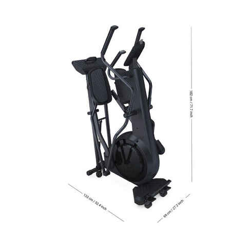 Front Wheel Folding Connected Self-Powered Cross Trainer Challenge Elliptical