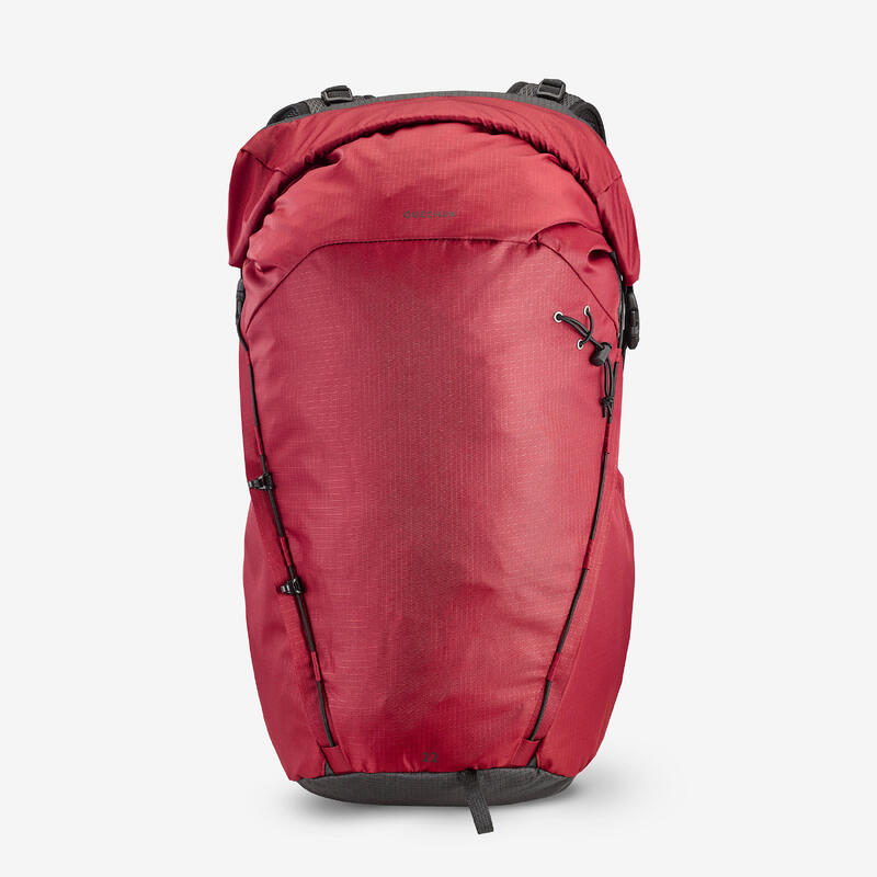 Sac à dos Rolltop de randonnée montagne 22L - MH500 Light rouge