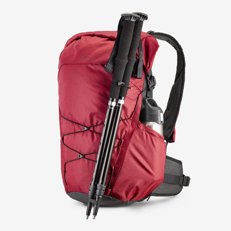 Sac à dos Rolltop de randonnée montagne 22L - MH500 Light rouge