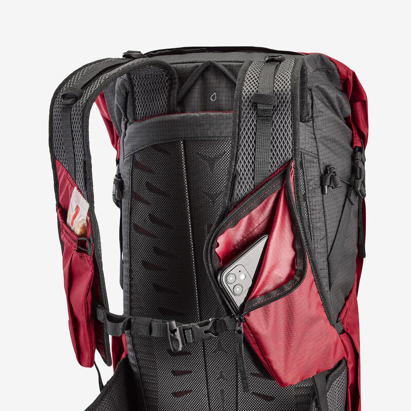 Sac à dos Rolltop de randonnée montagne 22L - MH500 Light rouge