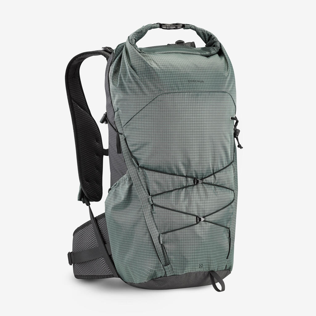 Ranac za planinarenje MH500 Light sa poklopcem na savijanje 22 l - svetlocrveni