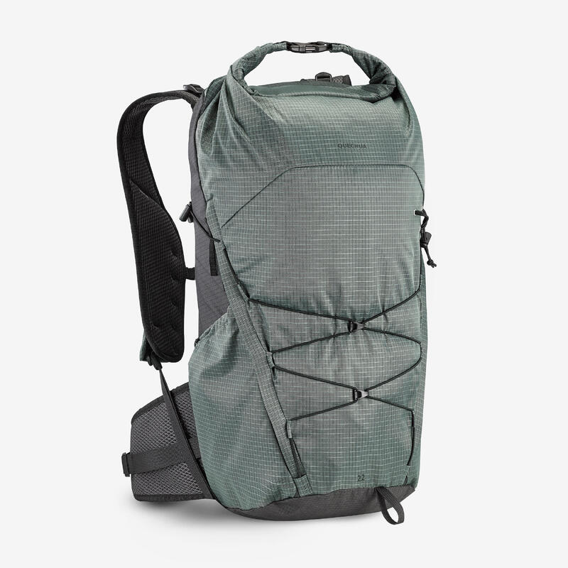 Rucsac Drumeție la Munte Rolltop MH500 LIGHT 22L Verde