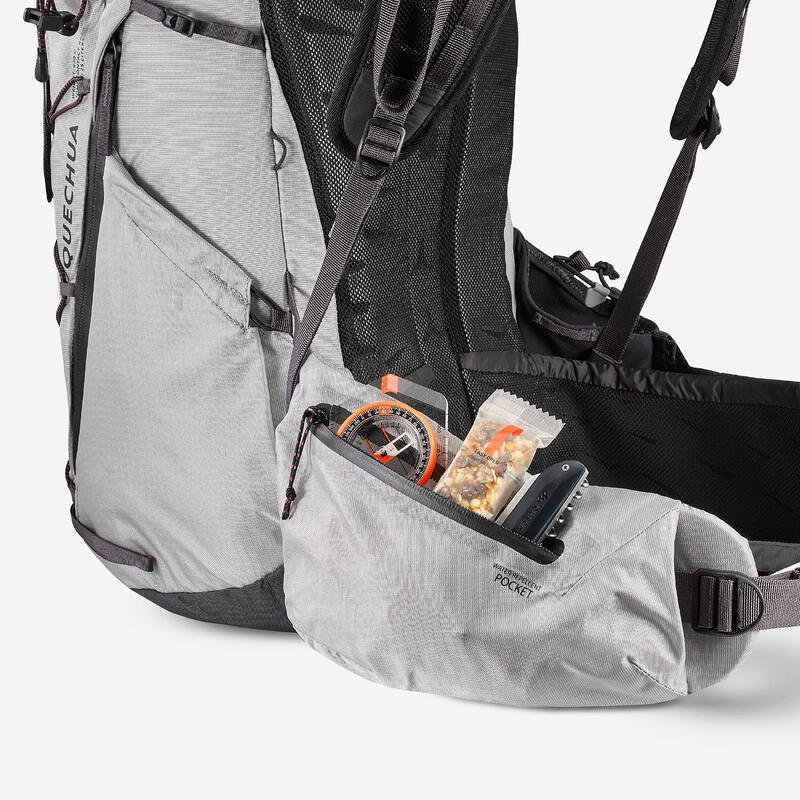 Sac à dos de randonnée montagne confortable et léger 25L, MH900 gris