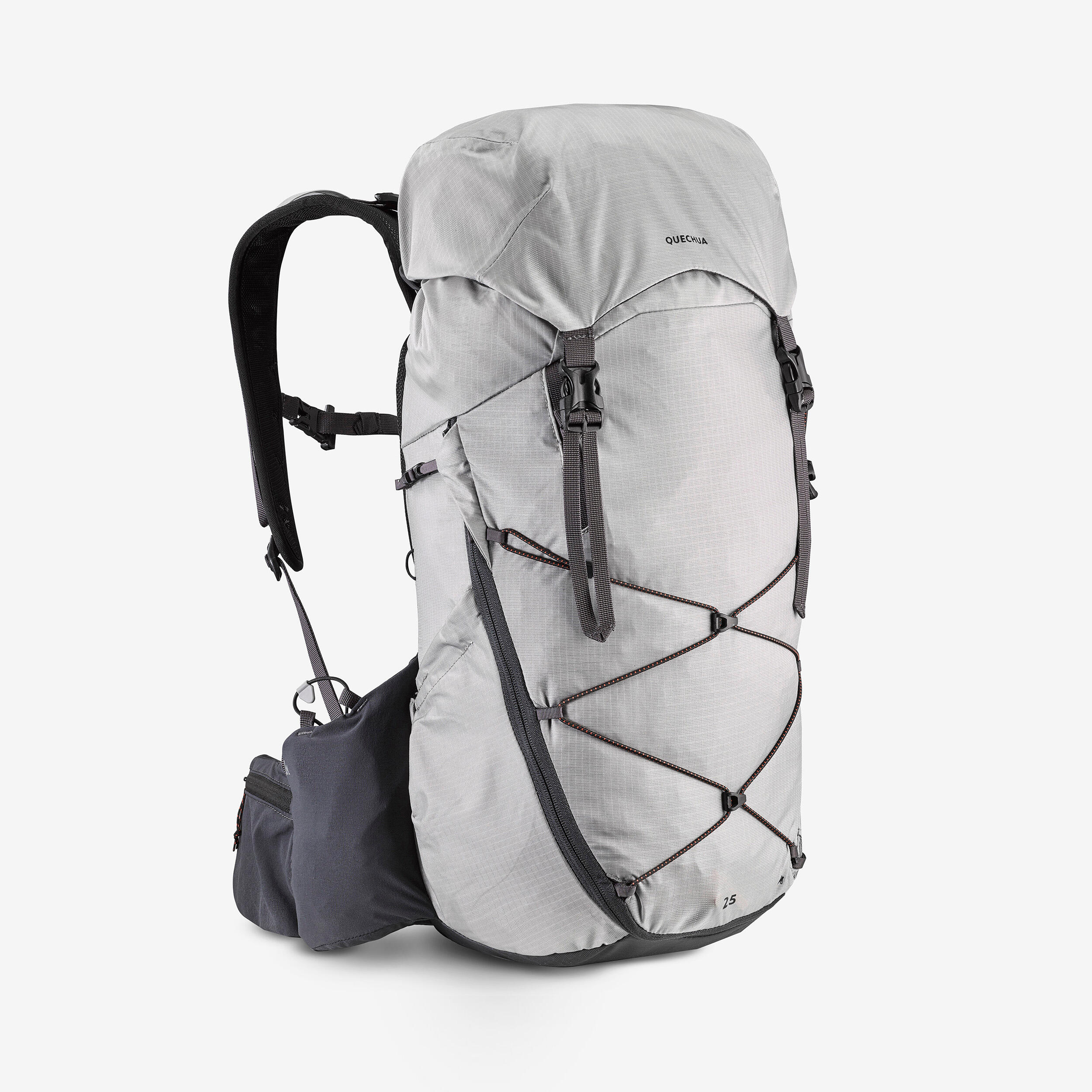 Mochila de caminhada na montanha 25l - mh900 cinzento